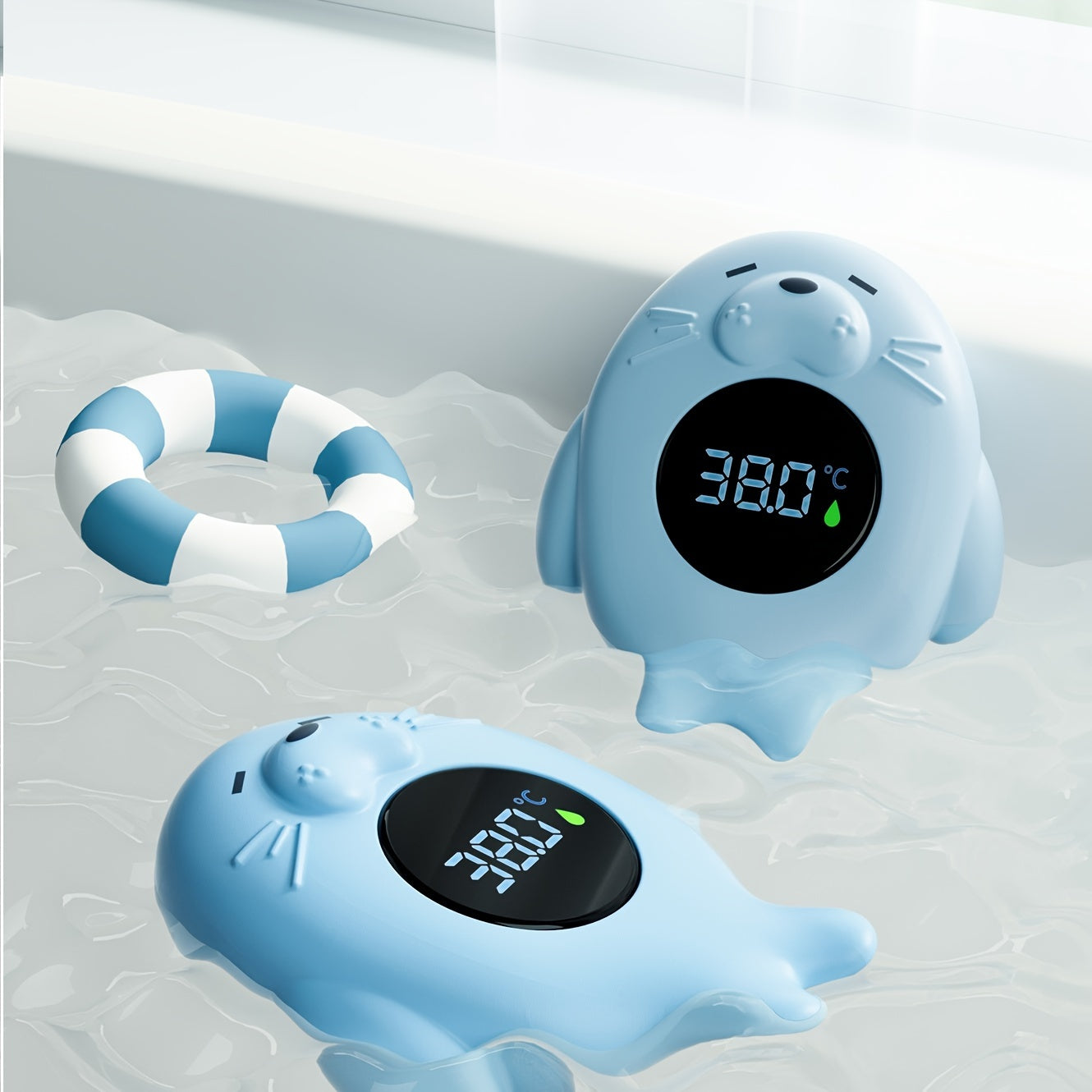 Baby Bad Thermometer | Digitale Drijvende Veiligheid Badkuip Temperatuurmeter met Auto Aan/Uit, Fahrenheit & Celsius Weergave