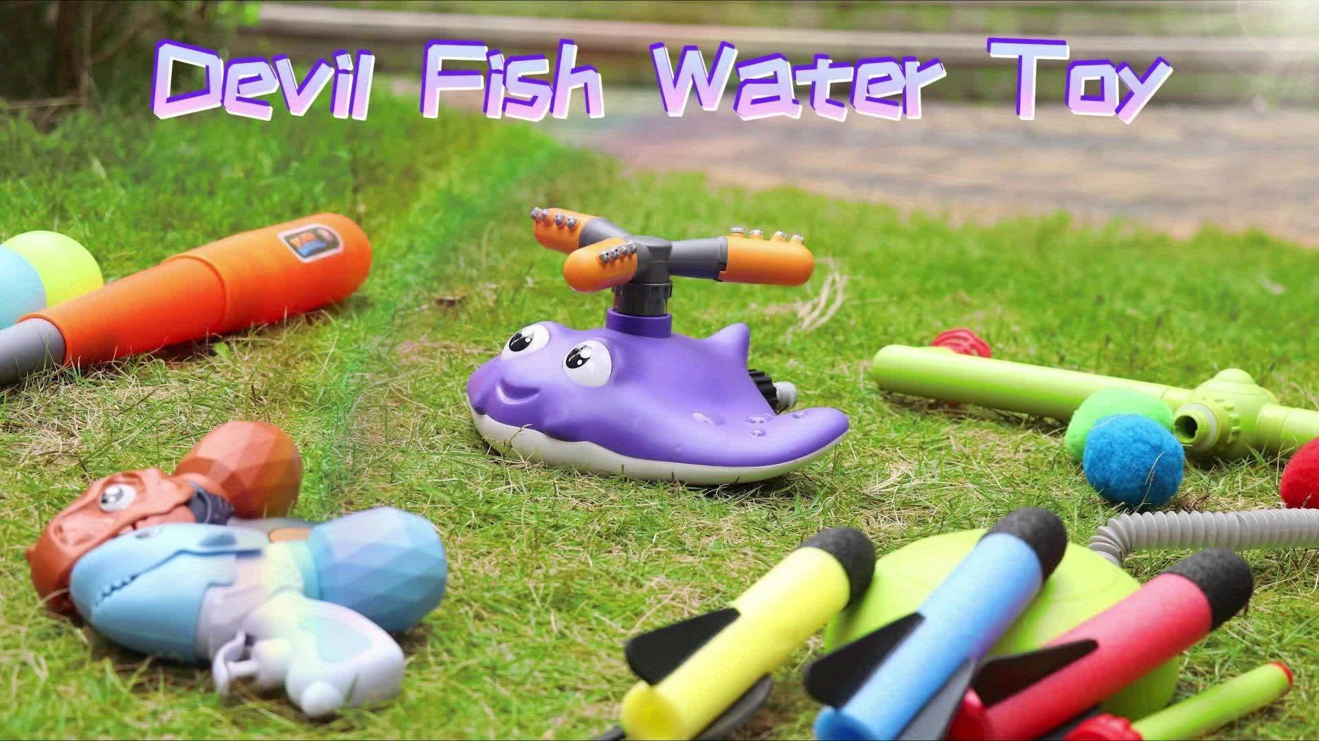 4-in-1 Watersproeier Basebal & Raketlanceerder voor Kinderen – Zomers Buitenspeelgoed met 3 Jets, 360° Draaibare Sproeier & 3 Raketjes – Voor Tuin en Zwembadfeestjes