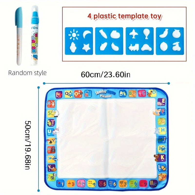 Kleurrijk patroon DIY graffiti schilderij water canvas | Waterkwast verdwijnt automatisch en herbruikbaar vloerkleed speelgoed voor kinderen