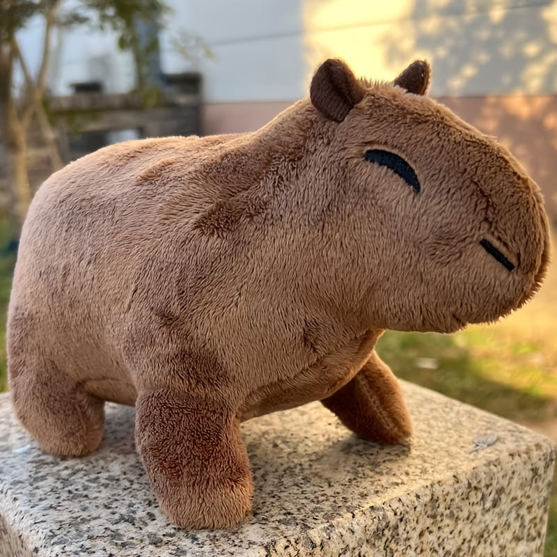 22.35 cm Capybara Knuffel | Zachte, Lifelike Pluche met Glimlach | Cadeau voor Jongens & Meisjes