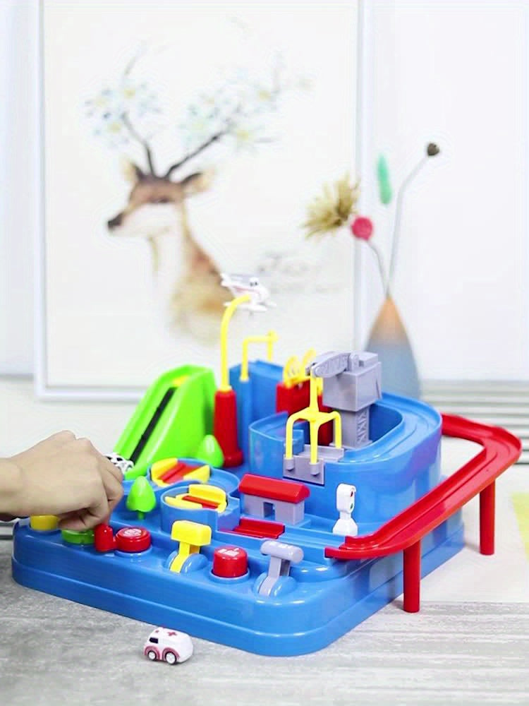 Racebaan Speelgoed voor Peuters | Auto Reddingsavontuur, Educatief Speelgoed voor Kleuters, Perfect Cadeau voor Kerst & Halloween