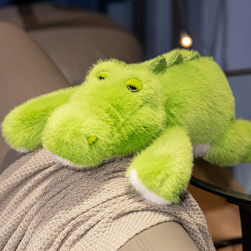 Groene Krokodil Knuffel 45cm | Zachte Dinosaurus Knuffel met Expressieve Ogen | Pluche Speelgoed voor Jongens & Meisjes | Verjaardagscadeau