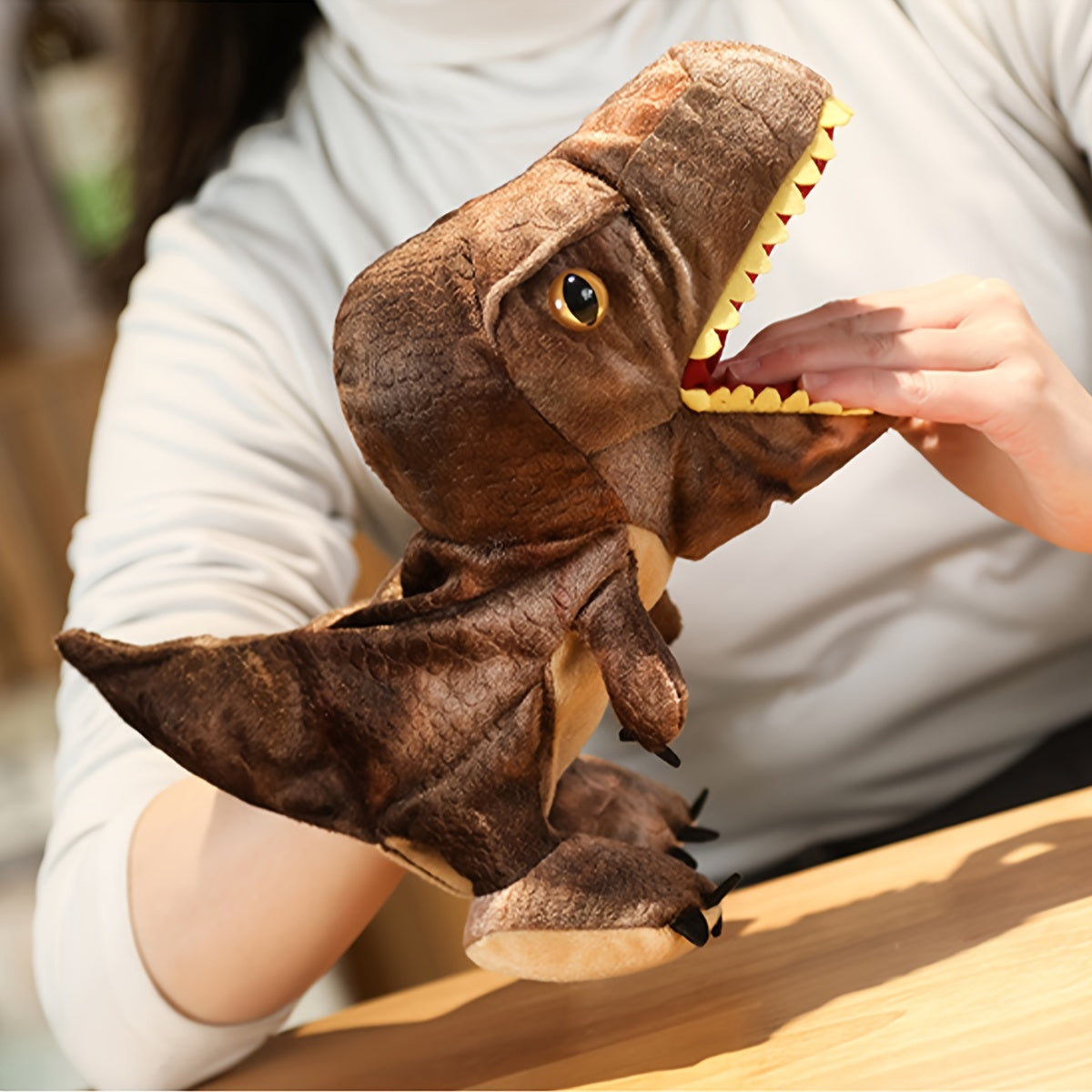 Schattige Pluche Dinosaurus Speelgoedpop | Zachte Ragdoll voor Desktop