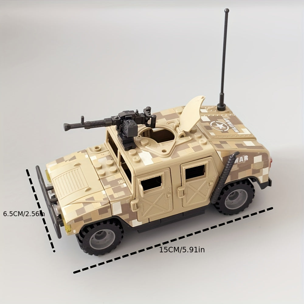 Hummer bouwset in geel - Militair speelgoed, geschikt voor Halloween en Kerstmis.