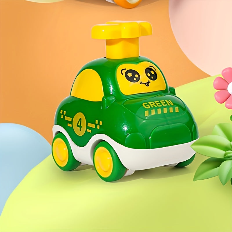 Cartoon druk-en-rij auto | Educatief speelgoed, kerst en Halloween cadeau voor kinderen