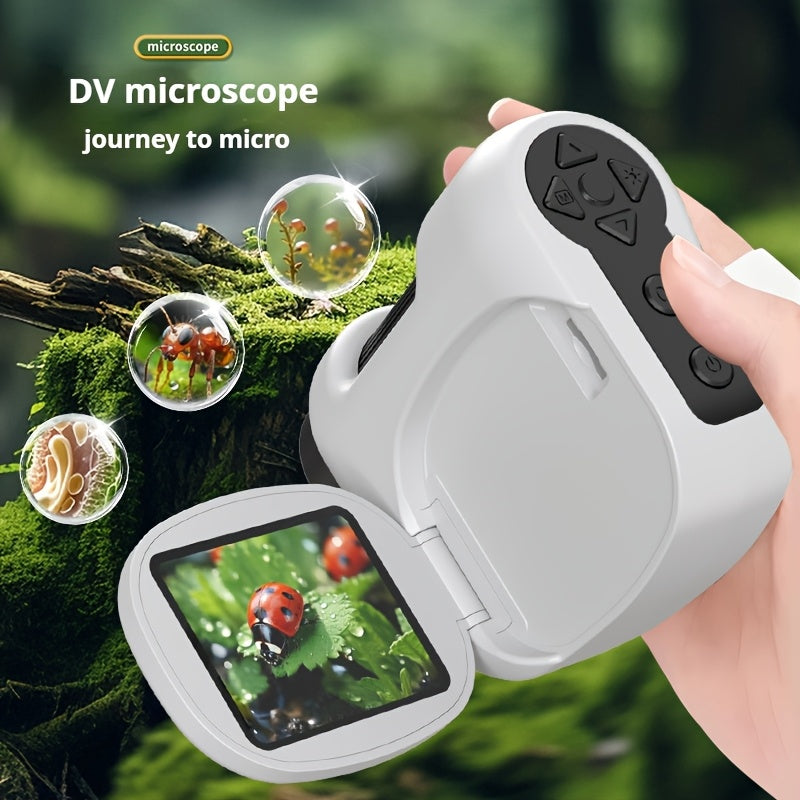 Draagbare Digitale Microscoop | 100-1600X Zoom | 2β Scherm | LED Verlichting | Foto & Video Functie | Oplaadbaar