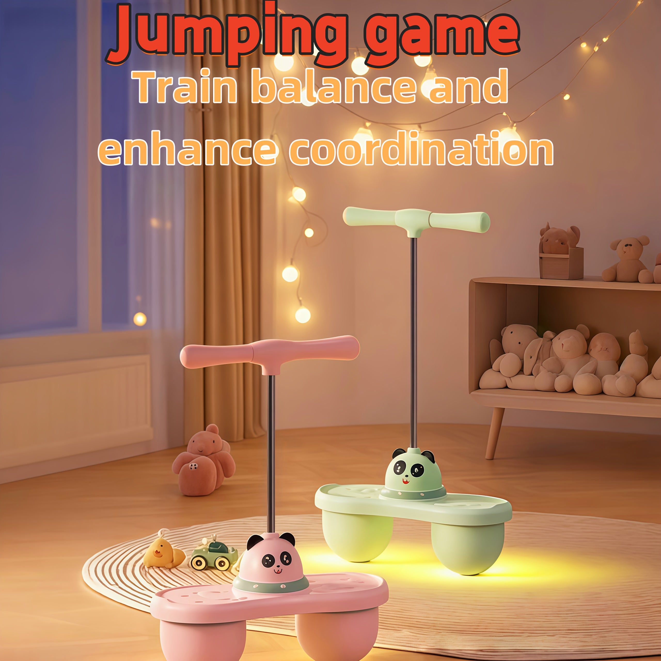 Lichtgevende Pogo Jumper voor Kinderen en Tieners vanaf 6 Jaar - Balans en Spring Speelgoed met Verlichte Wielen voor Jongens en Meisjes - Actief Buitenspeelgoed