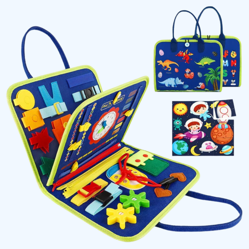 25-in-1 Drukpaneel | Educatief Sensorisch Speelgoed voor Peuters van 1-4 Jaar, Perfect voor Reizen en Cadeau