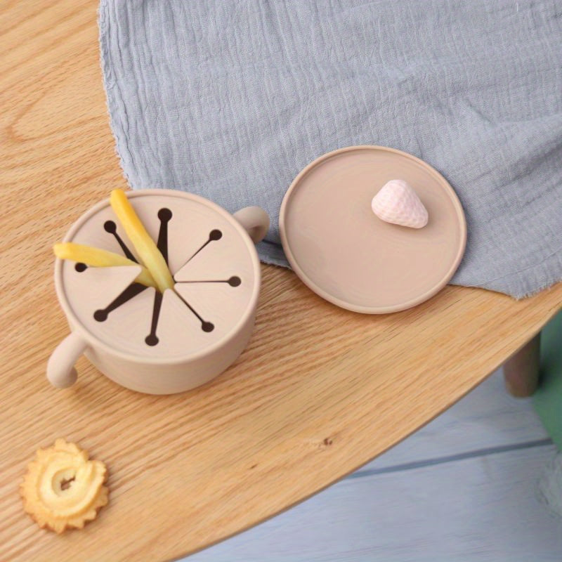 Siliconen Baby Snack Kom | Voedselopslag Kom met Stofbestendige Deksel voor Baby's en Peuters