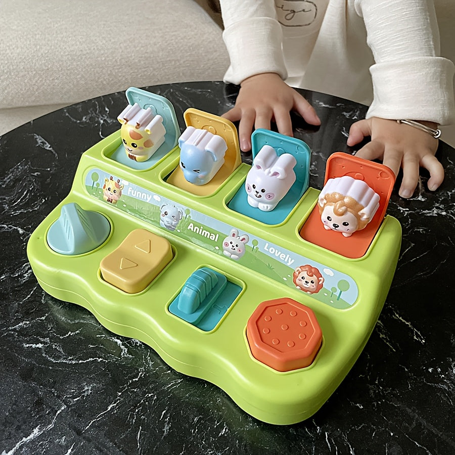 Interactieve Pop-Up Dieren Speeldoos | Educatief Speelgoed | Logica & Geheugen Training | Duurzaam Plastic