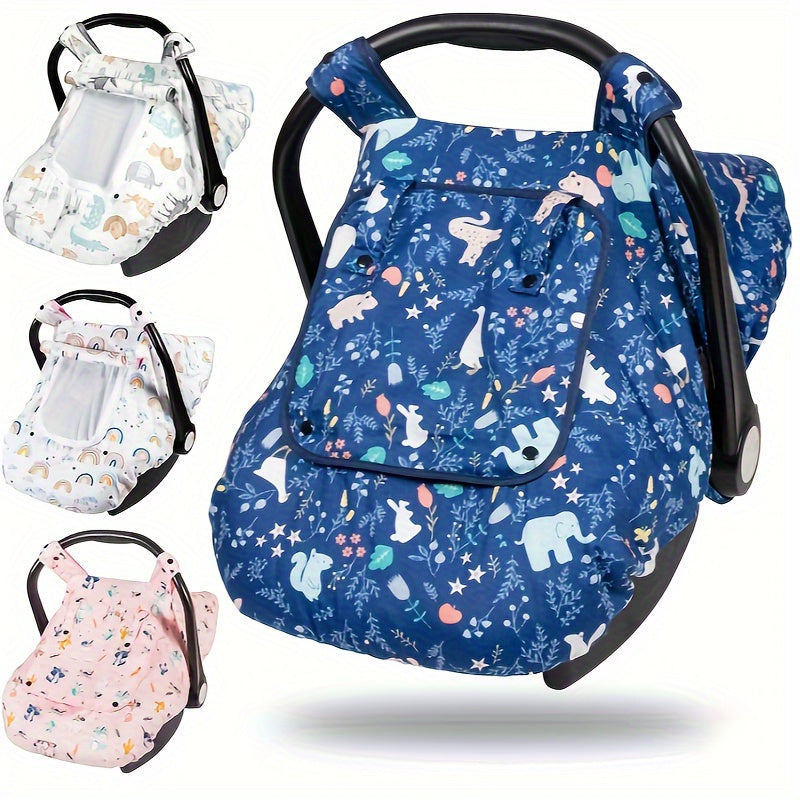 Warme Autostoelhoes Baby Winter - 3-in-1 Minky Hoes Maxi Cosi - Ademende Autostoel Cover Pasgeboren Jongens en Meisjes