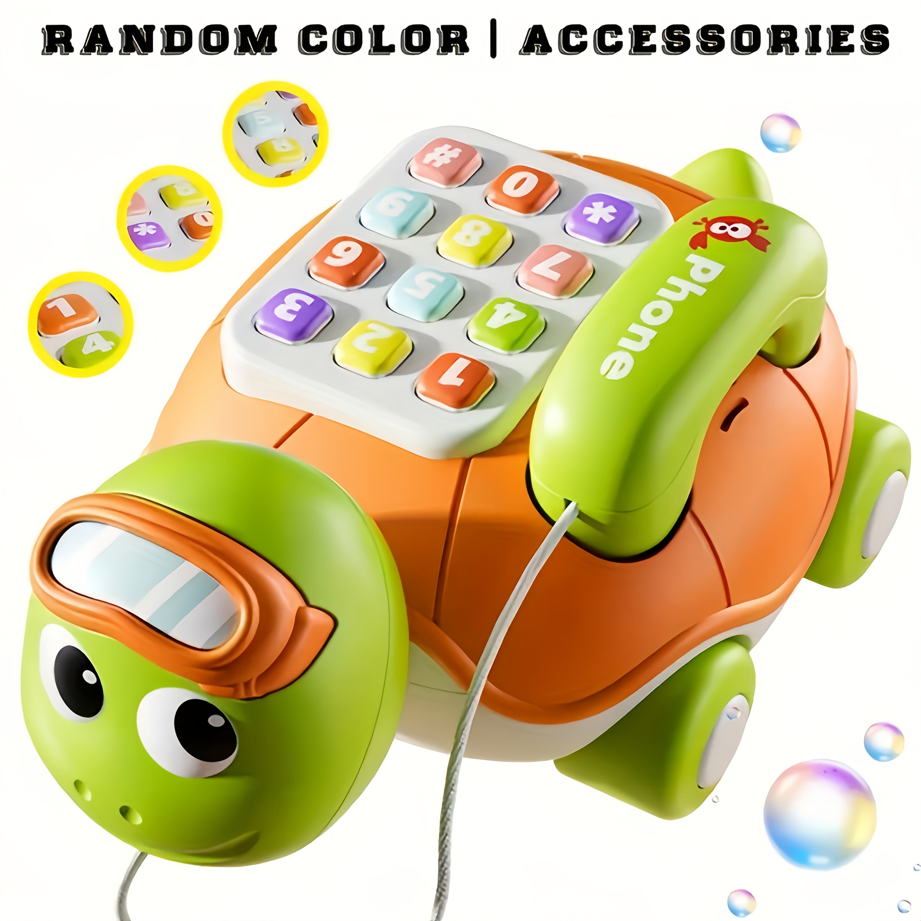 Interactieve Schildpad Telefoon – Knipperende Lichten Muziek & Leerzaam Speelgoed Voor Peuters