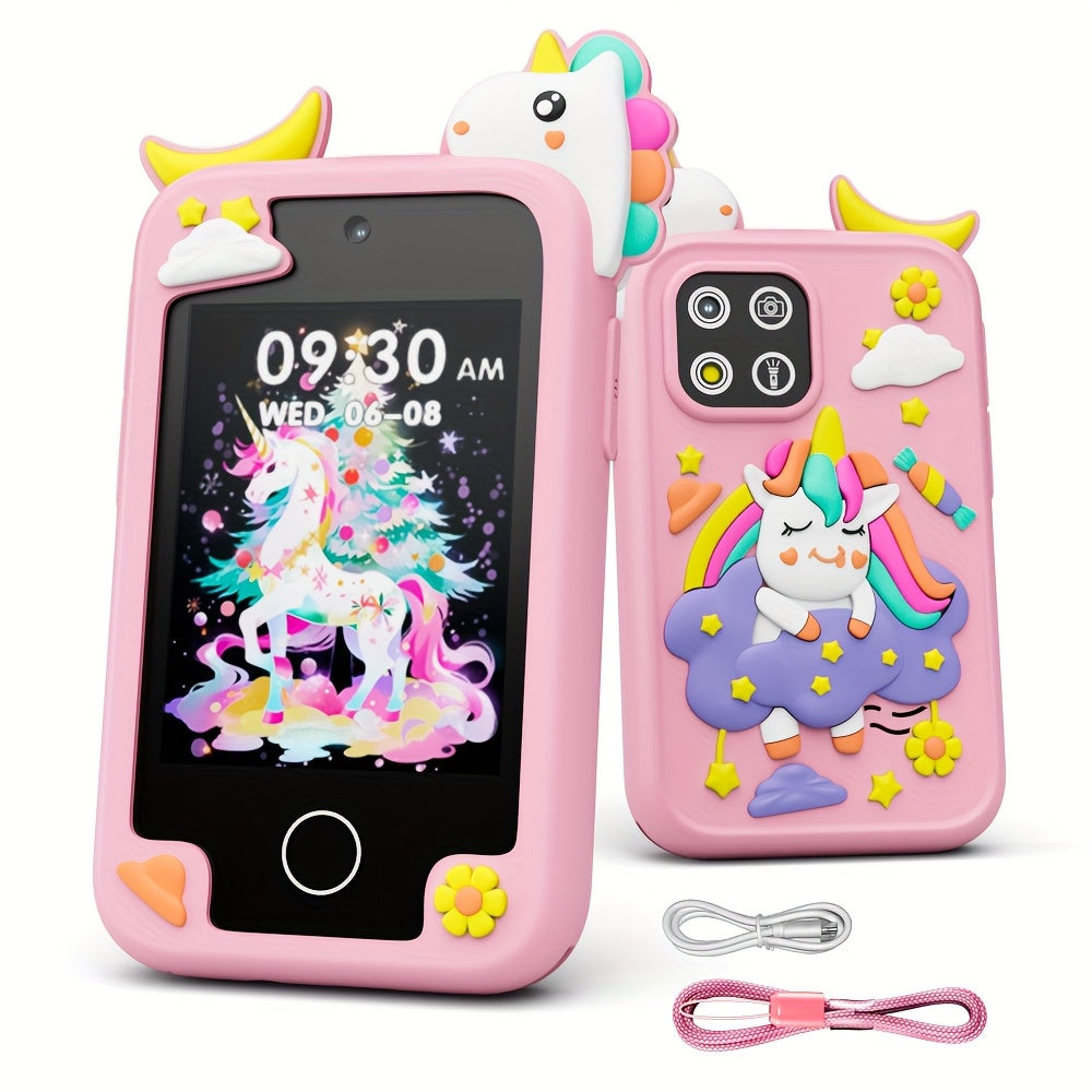 Kids Smart Phone voor meisjes, educatief speelgoed met camera, spelletjes en muziek – perfect als kerst- of verjaardagscadeau voor kinderen van 3 tot 10 jaar