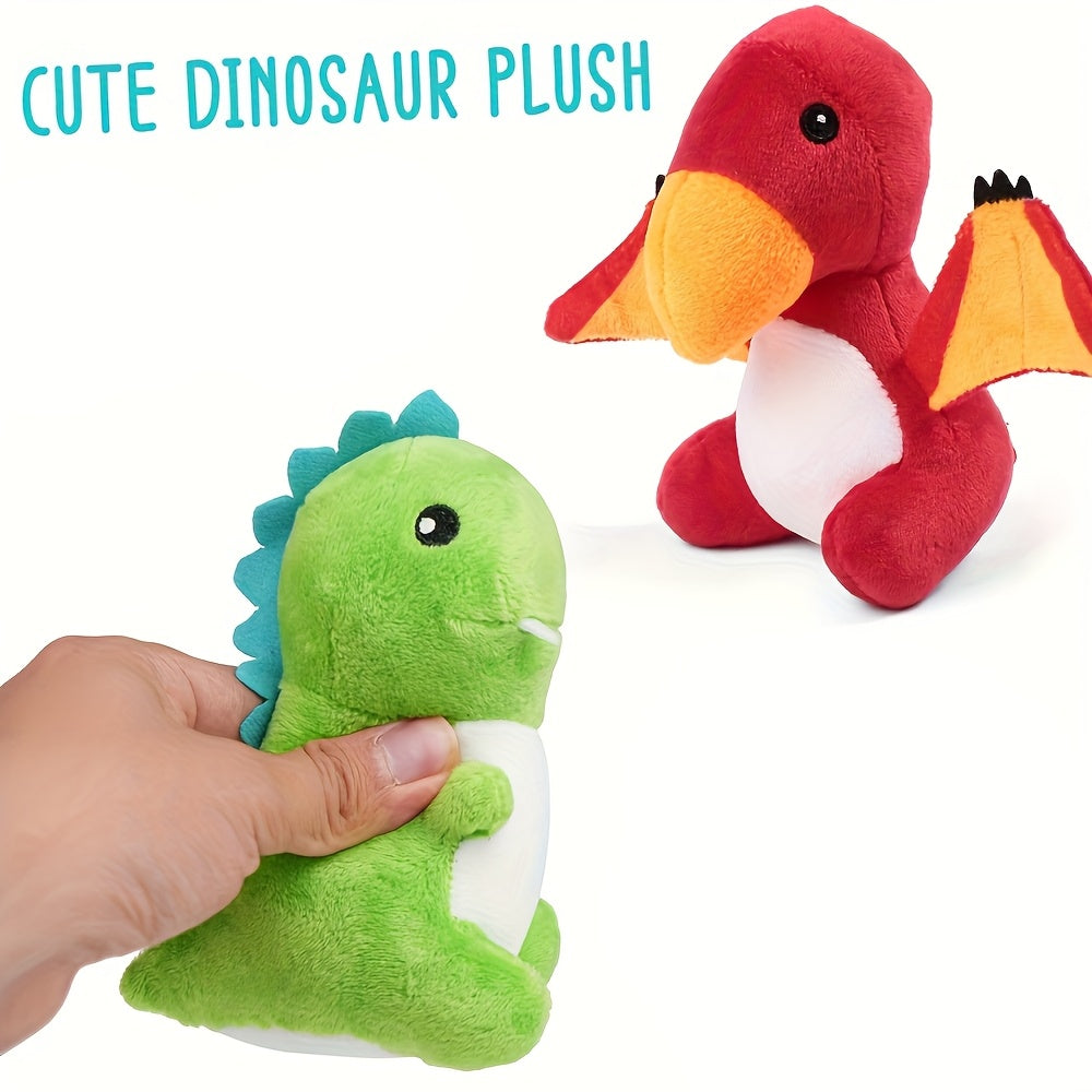 Zachte Pluche Dinosaurus Knuffel Set voor Kinderen vanaf 3 Jaar - 5 Dino Vriendjes en Gevuld Dino-Ei voor Jongens en Meisjes - Leuk Cadeau