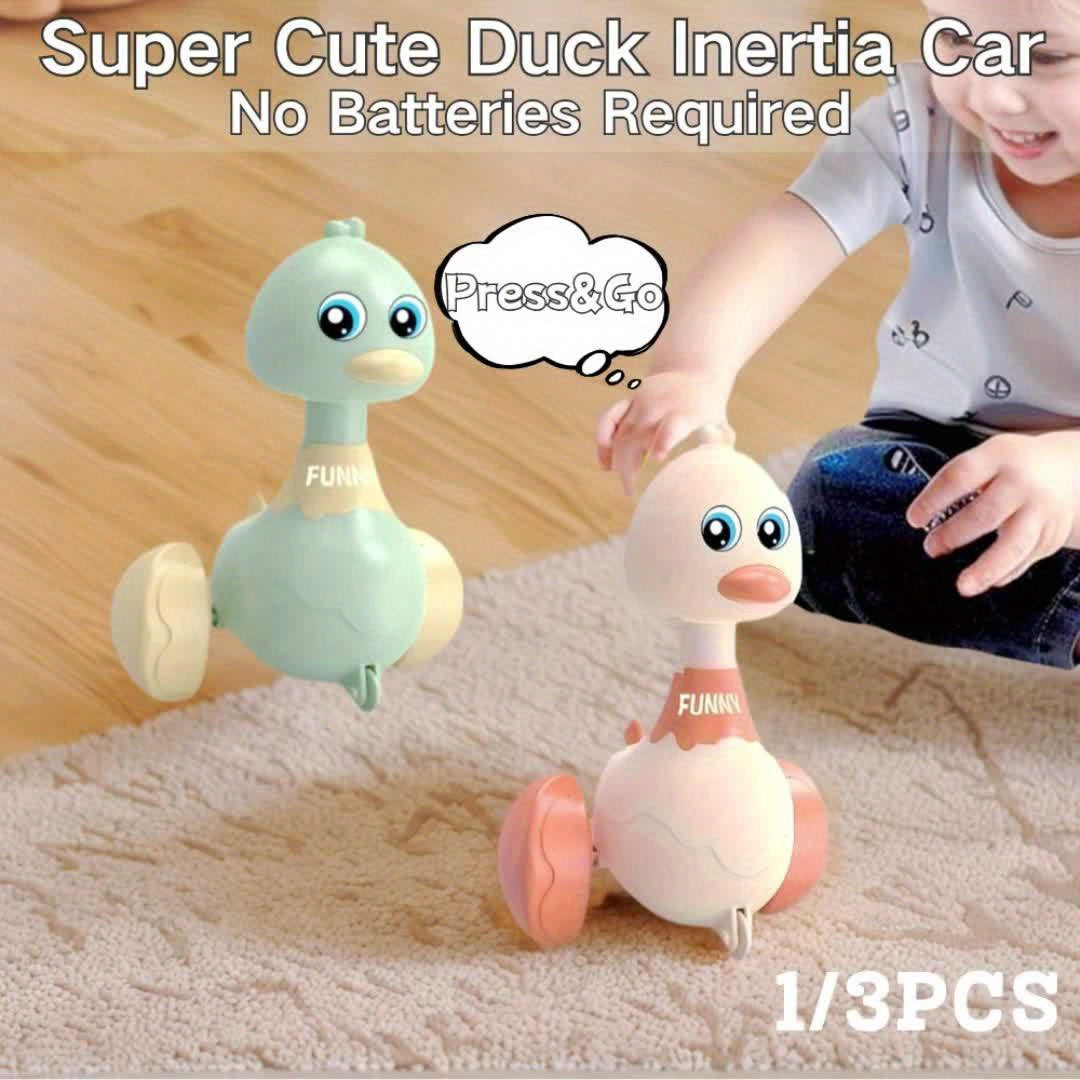 Druk en Rij Speelgoedautootje voor Peuters vanaf 18 Maanden - Schattig Wiebel Eendje voor Baby, Jongens en Meisjes - Auto zonder Batterijen als Cadeau voor Kinderen