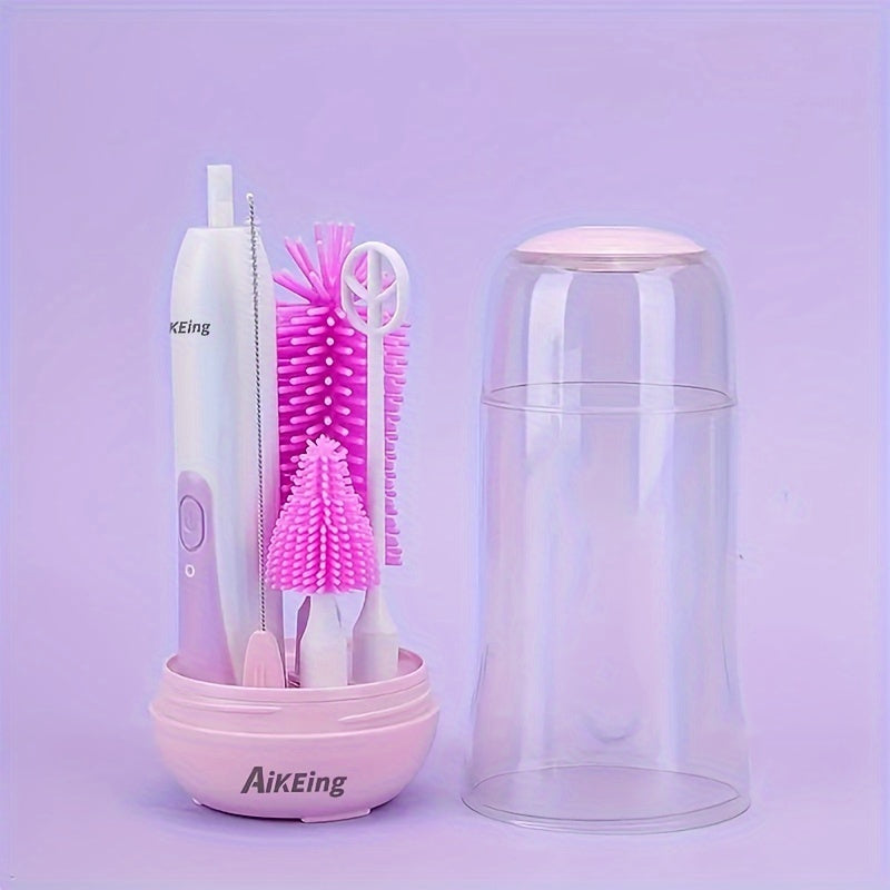 Elektrische Flesborstel met UV Sterilisatie | Multifunctionele Teats Organizer | Perfect Reinigingsset voor Moeders | Kerst- & Feestdagen Cadeau