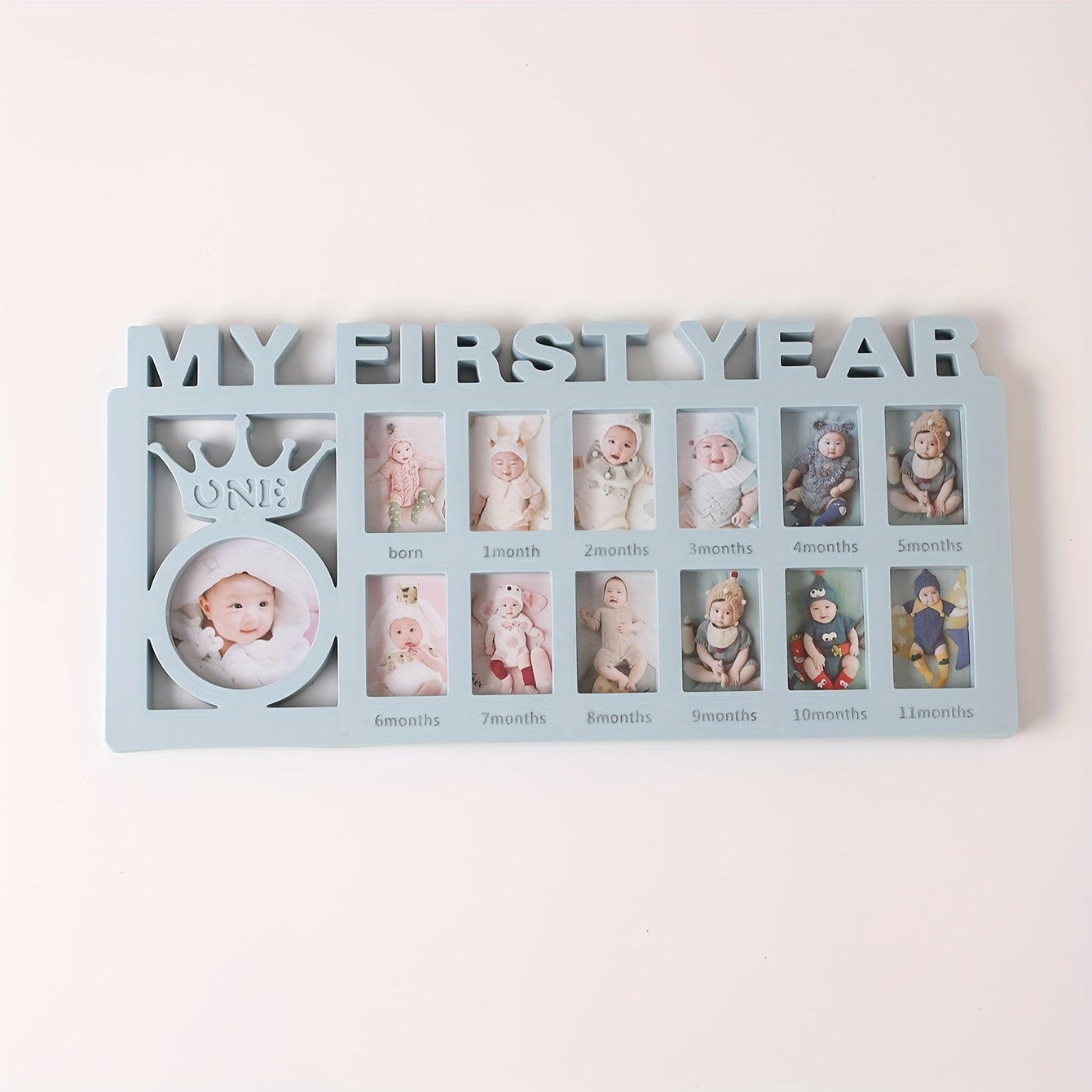 Herinneringenbewaarlijst Fotolijst - Gepersonaliseerd Doe-Het-Zelf Tafelblad Display voor Herinneringen aan je Pasgeboren Baby met Makkelijk Foto-invoeg Geschenkidee