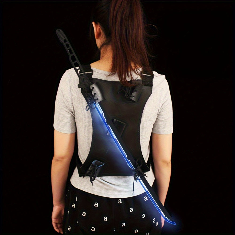 2 Stuks Sci-Fi Cyberpunk Gloeiende Samoeraizwaarden, Oplaadbare Acryl LED Modellen, Halloween Decoratie, Imitatie Wapenmodellen Collectie Voor Games