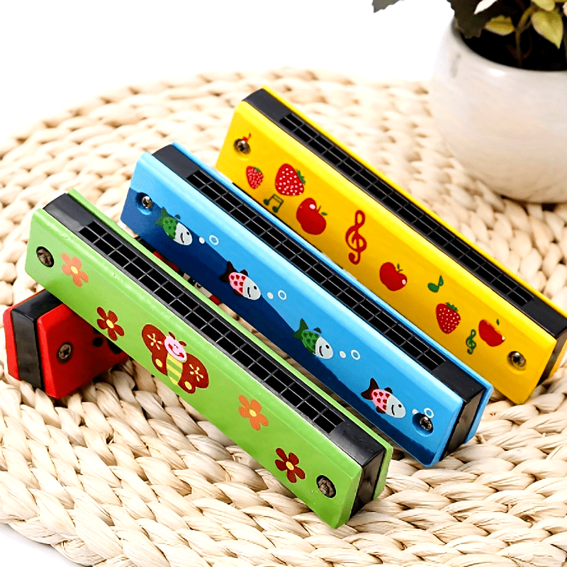 1x Mondharmonica Speelgoed | 16-Gaats Muziekinstrument voor Kinderen & Beginners (Willekeurige Kleur)