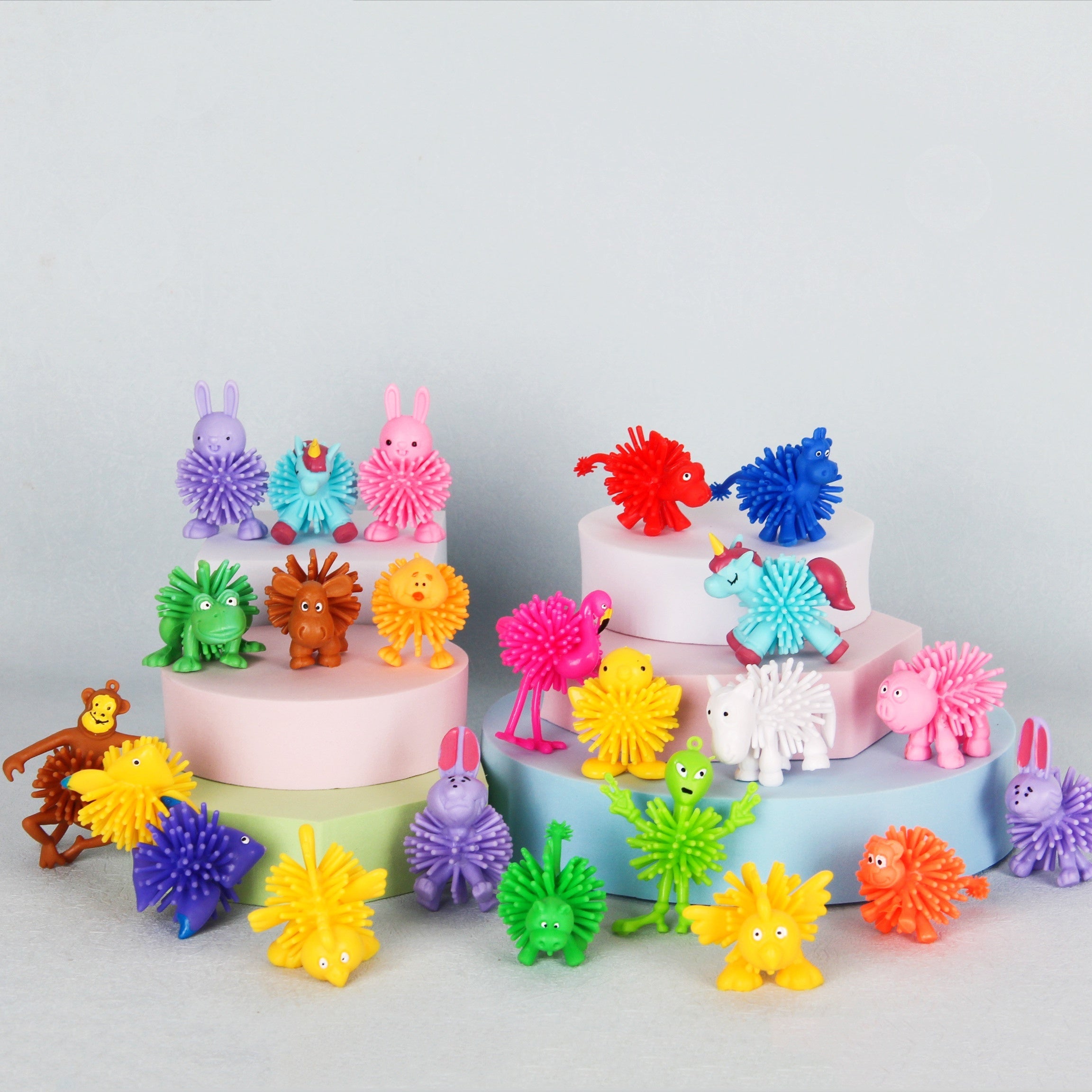 PVC dierenfiguren set - safari thema fidget speelgoed, 12 stuks