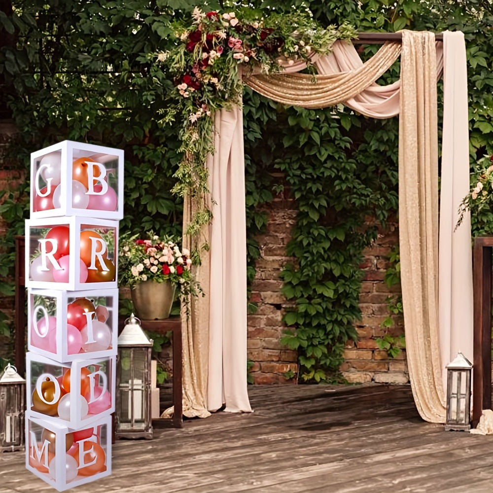 5-Pack Aanpasbare Letterballon Dozen | Papieren Blokkendoos Kit Dubbele Alfabetset (A-Z) voor Gepersonaliseerde Feestdecoraties