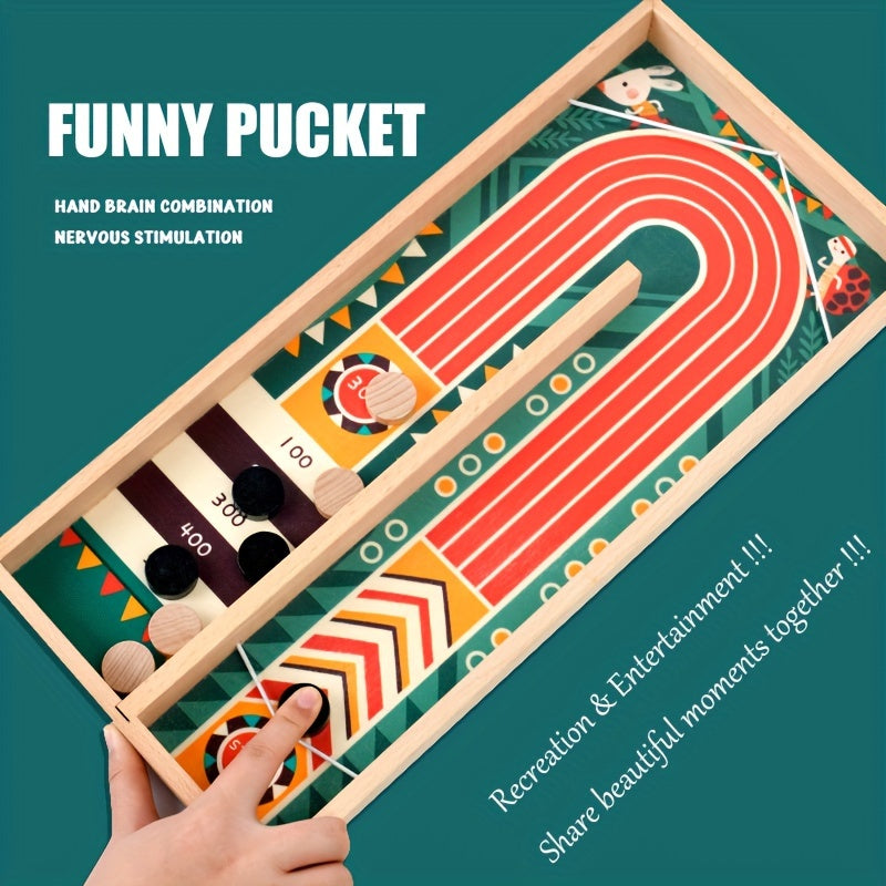 Houten Katapult Schaakspel | U-vormig 2-Speler Tafelspel, Educatief en Interactief, Leuk Cadeau