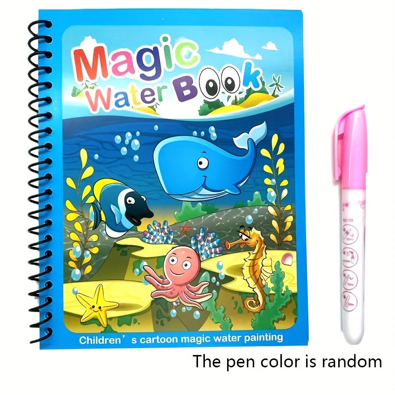 Magisch Water Schilderboek – Herbruikbaar Graffiti Kunstboek Met Pen Educatief Cadeau Voor Kinderen