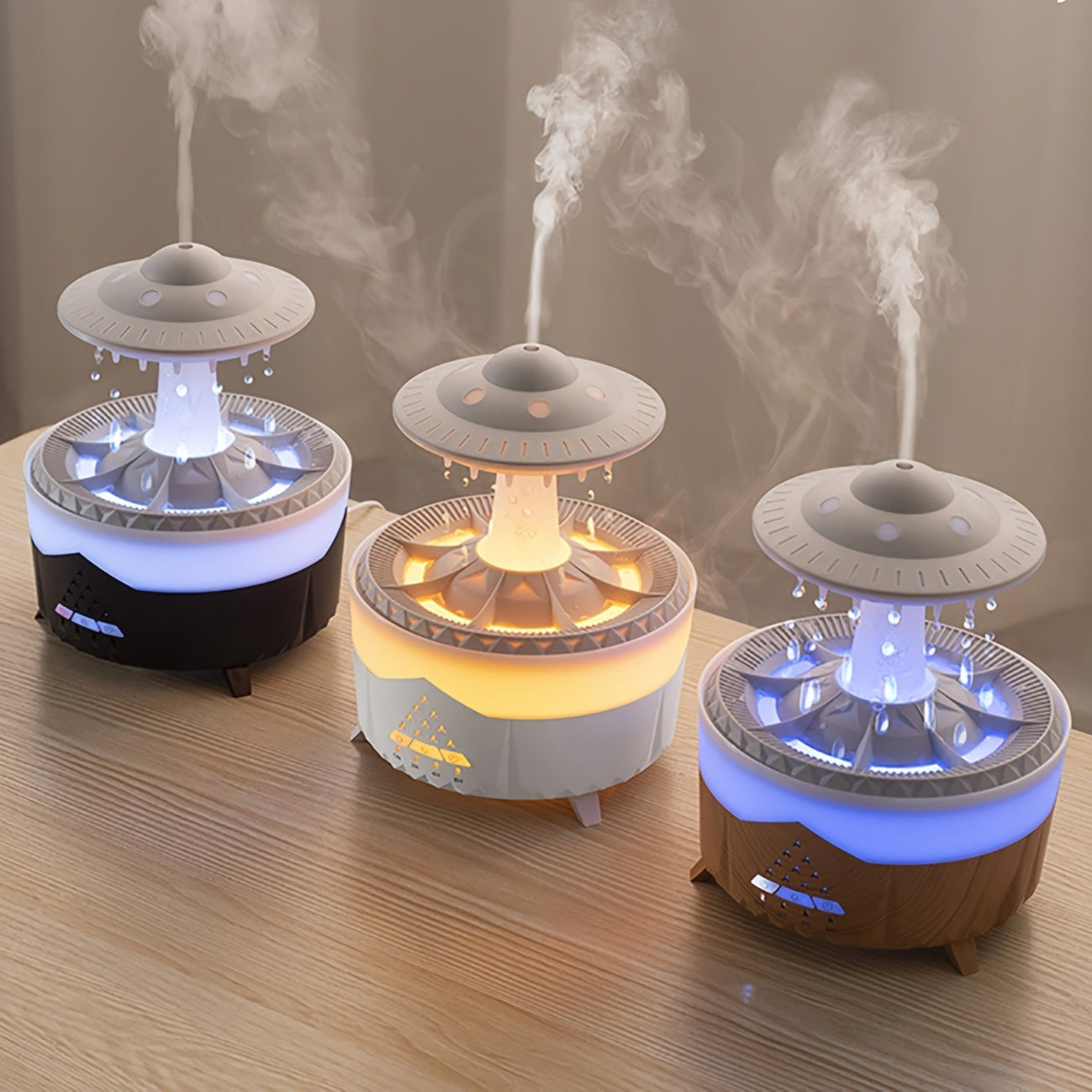 Ultrasonic Humidifier | Geurcompatibel, met Nachtlampje Afstandsbediening
