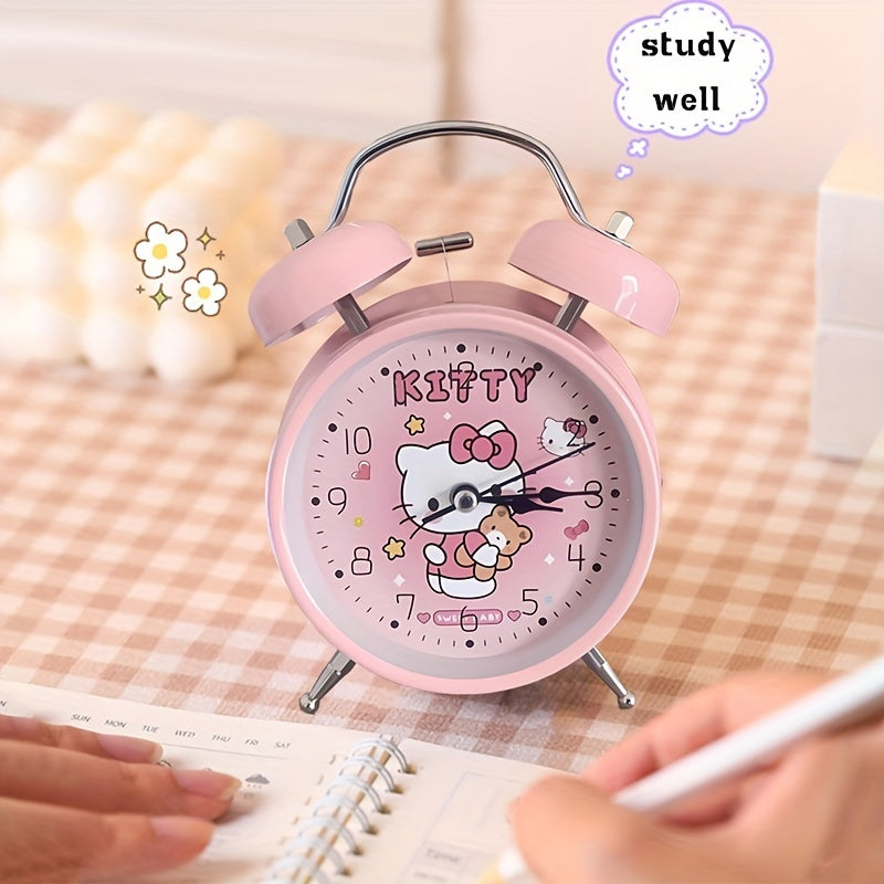 Réveil Matin Classique Hello Kitty pour Enfants et Filles - Horloge de Chevet Décorative avec Fonction Veilleuse - Cadeau Anniversaire Noël