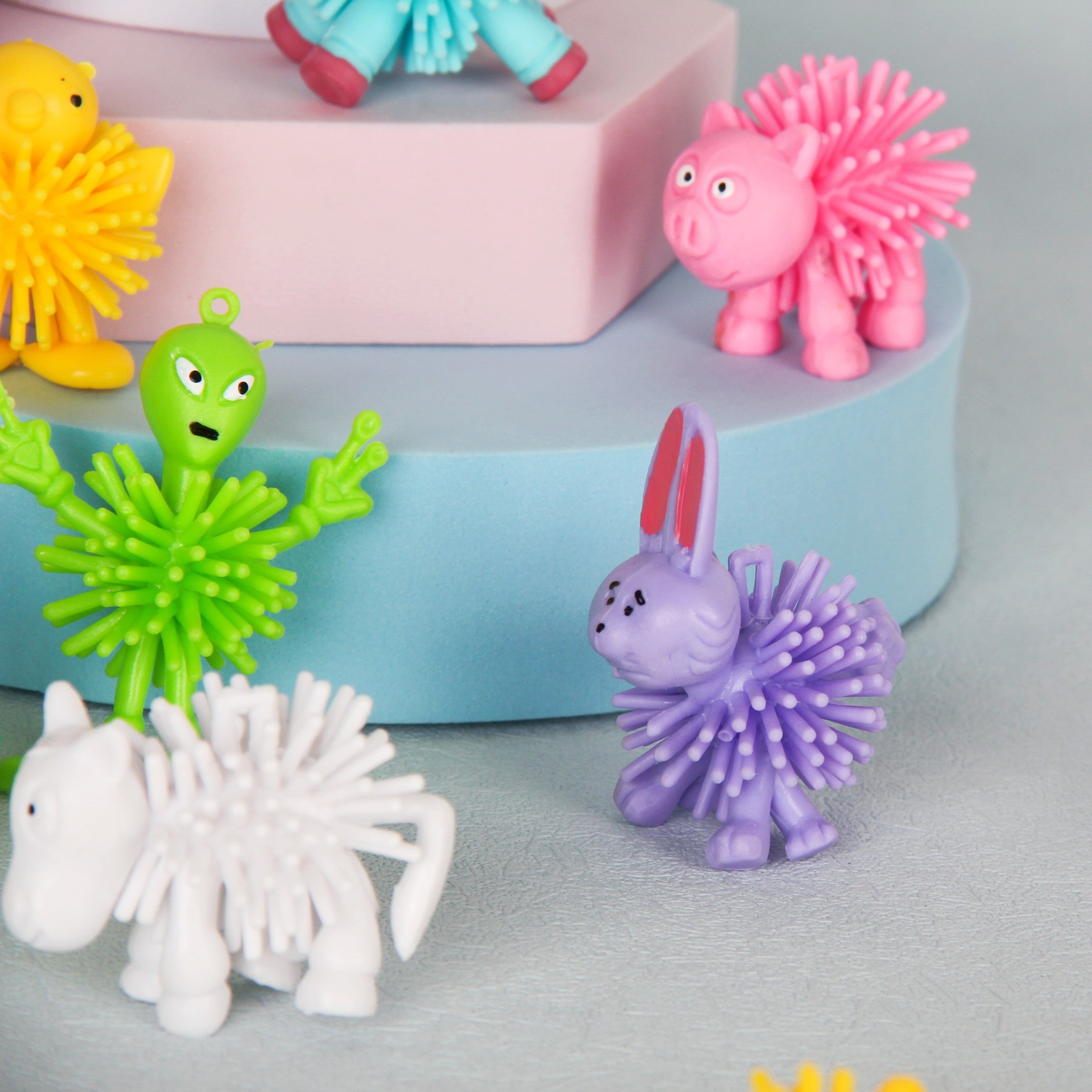 PVC dierenfiguren set - safari thema fidget speelgoed, 12 stuks