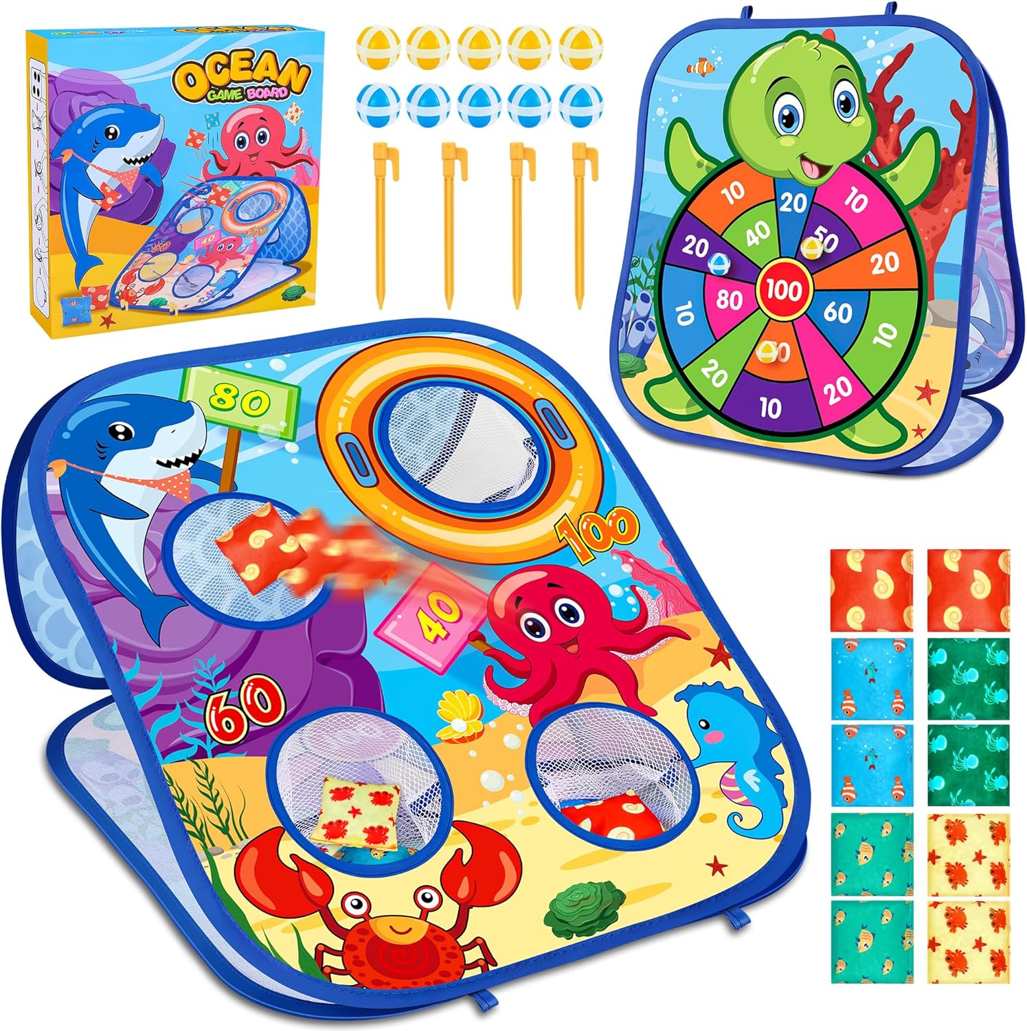 Dieren werp spel | bean bag toss buitenspel voor kinderen & familiefeest 3-6 jaar