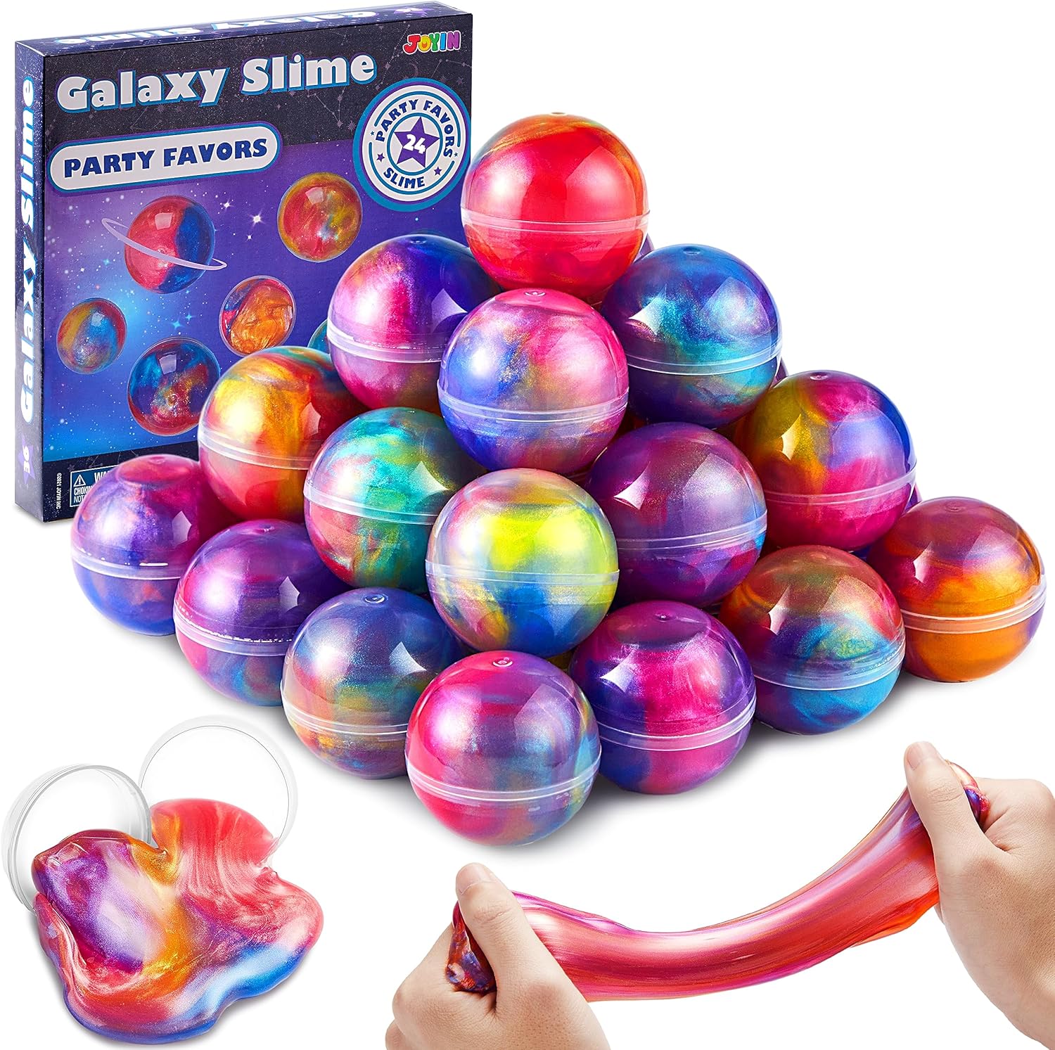 Slijm Party Favor – 24x Galaxy Slijmballen Anti-Stress Speelgoed Jongens & Meisjes