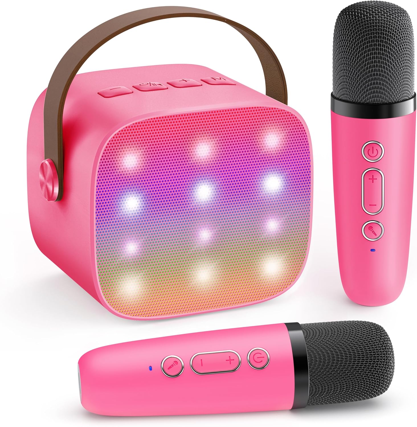 Mini karaoke machine | Bluetooth speaker met 2 draadloze microfoons