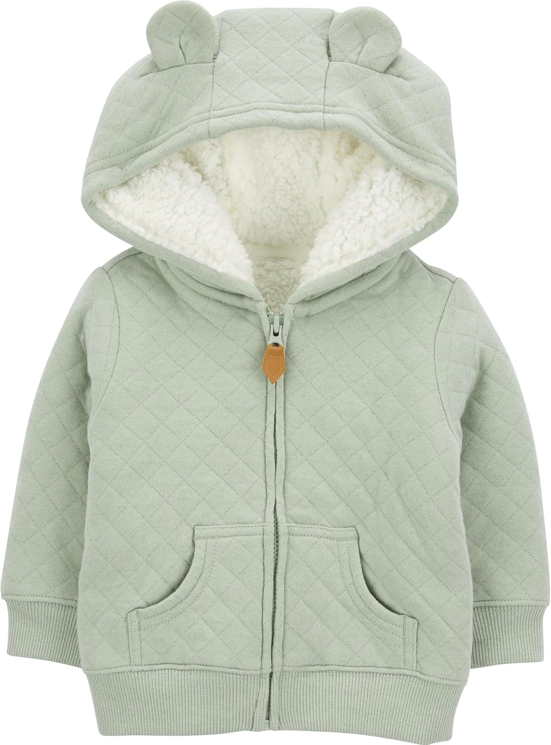 Baby Gevoerde Sweaterjas met Sherpa Voering | Kinder Hoodie Met Kleine Oortjes Outfit Set