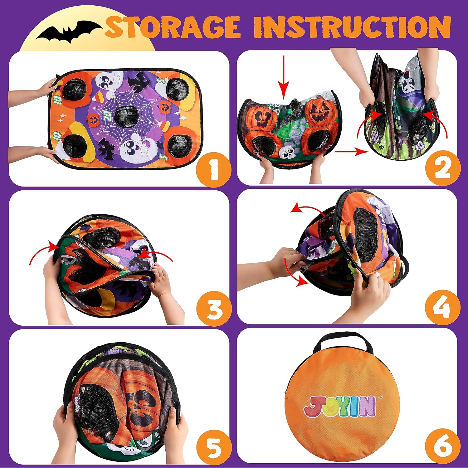 Halloween Werpspel met Pittenzakjes voor Kinderen en Familie - Opvouwbaar Buitenspeelgoed voor Jongens en Meisjes - Griezelig Gooispel voor Feestjes en in de Tuin