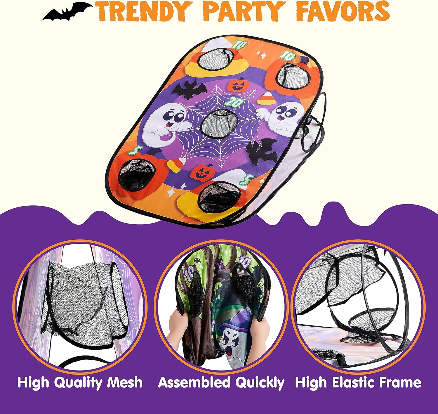 Halloween Werpspel met Pittenzakjes voor Kinderen en Familie - Opvouwbaar Buitenspeelgoed voor Jongens en Meisjes - Griezelig Gooispel voor Feestjes en in de Tuin