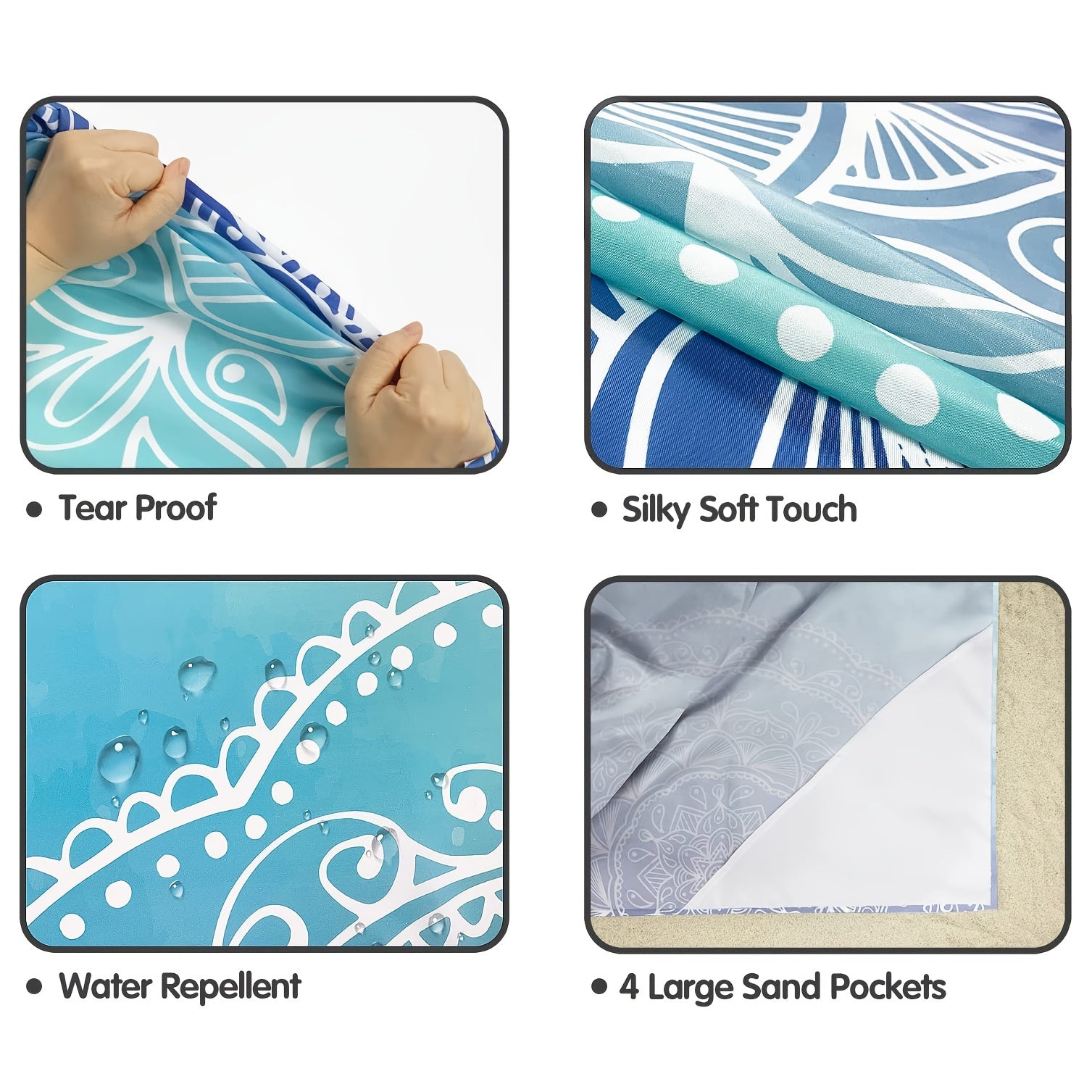 Lichtgewicht Zandbestendige Strandmat – Ideaal voor Reizen & Outdoor Avonturen