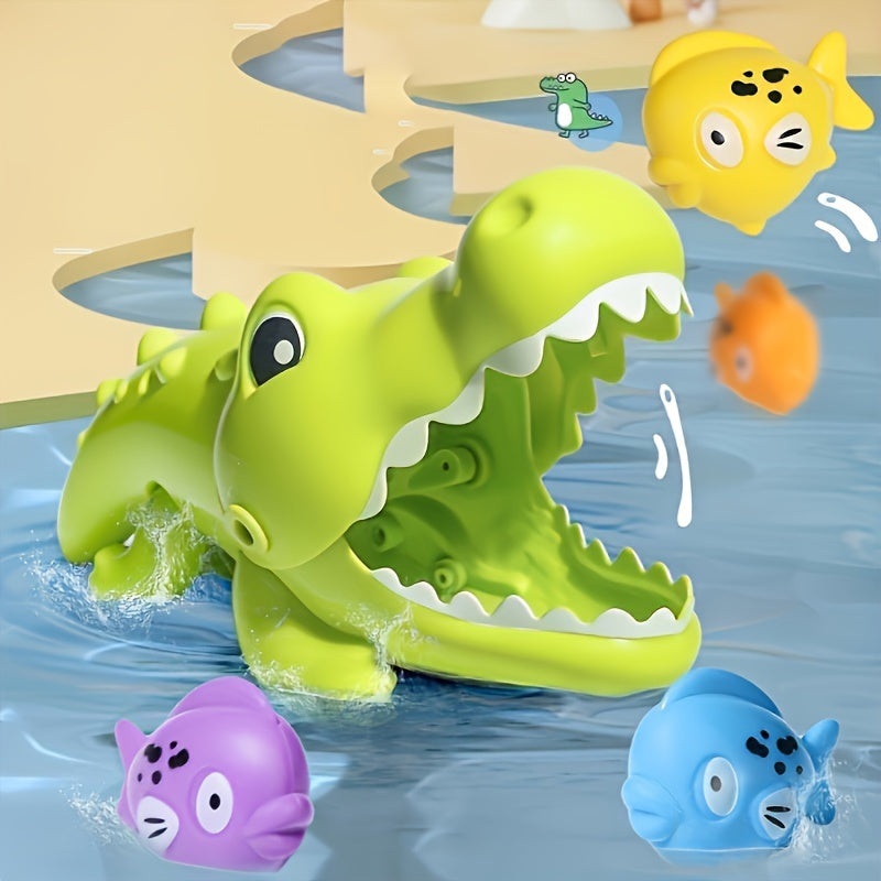 Creatief Krokodil Bad Speelgoed | Grote Krokodil Eet Kleine Vissen Spel | Leuk Waterplezier vanaf 18+ Maanden