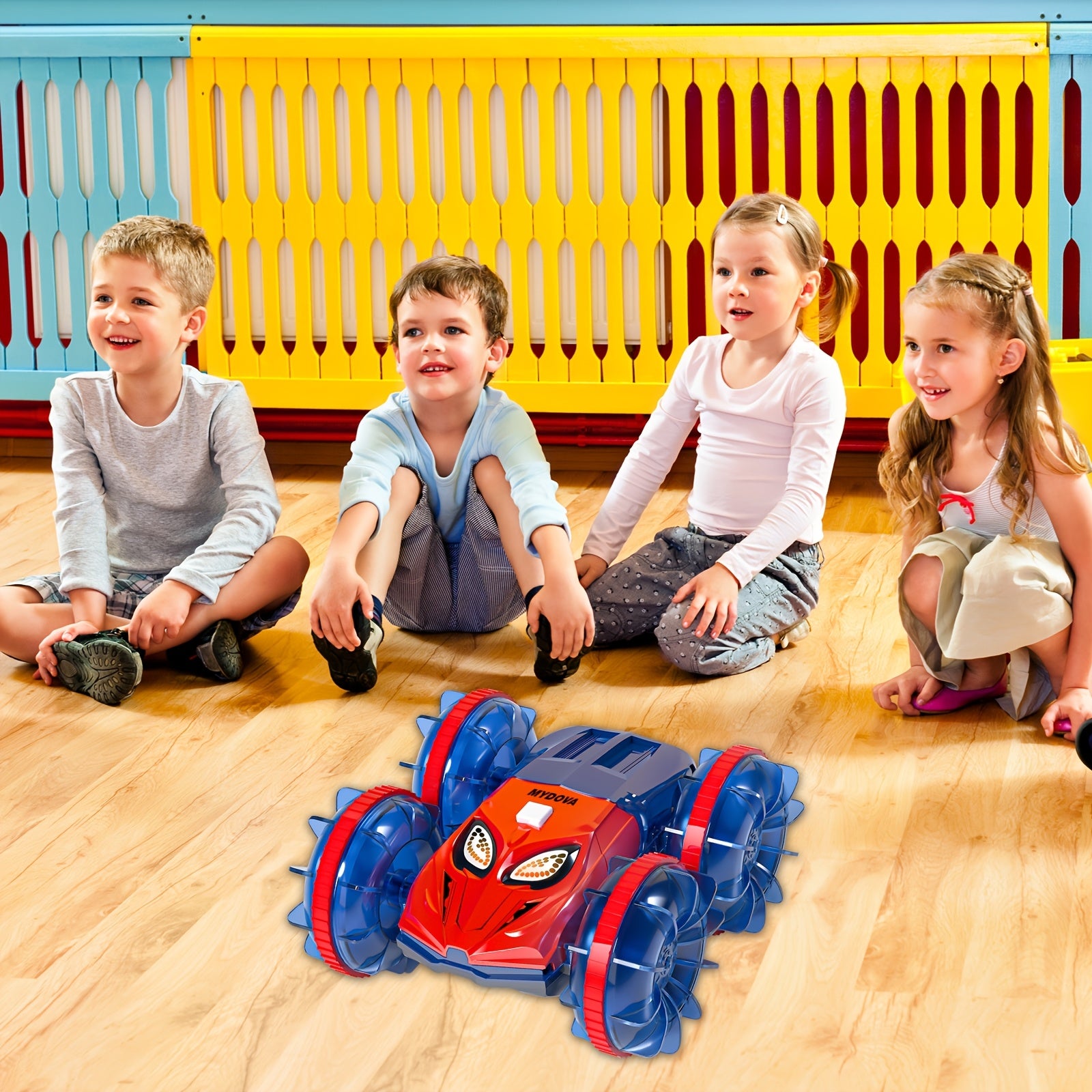 Amfibische RC Auto voor Kinderen 8+ – 360° Rotatie & Dubbelzijdig Rijden | Water & Land Speelgoed Monstertruck