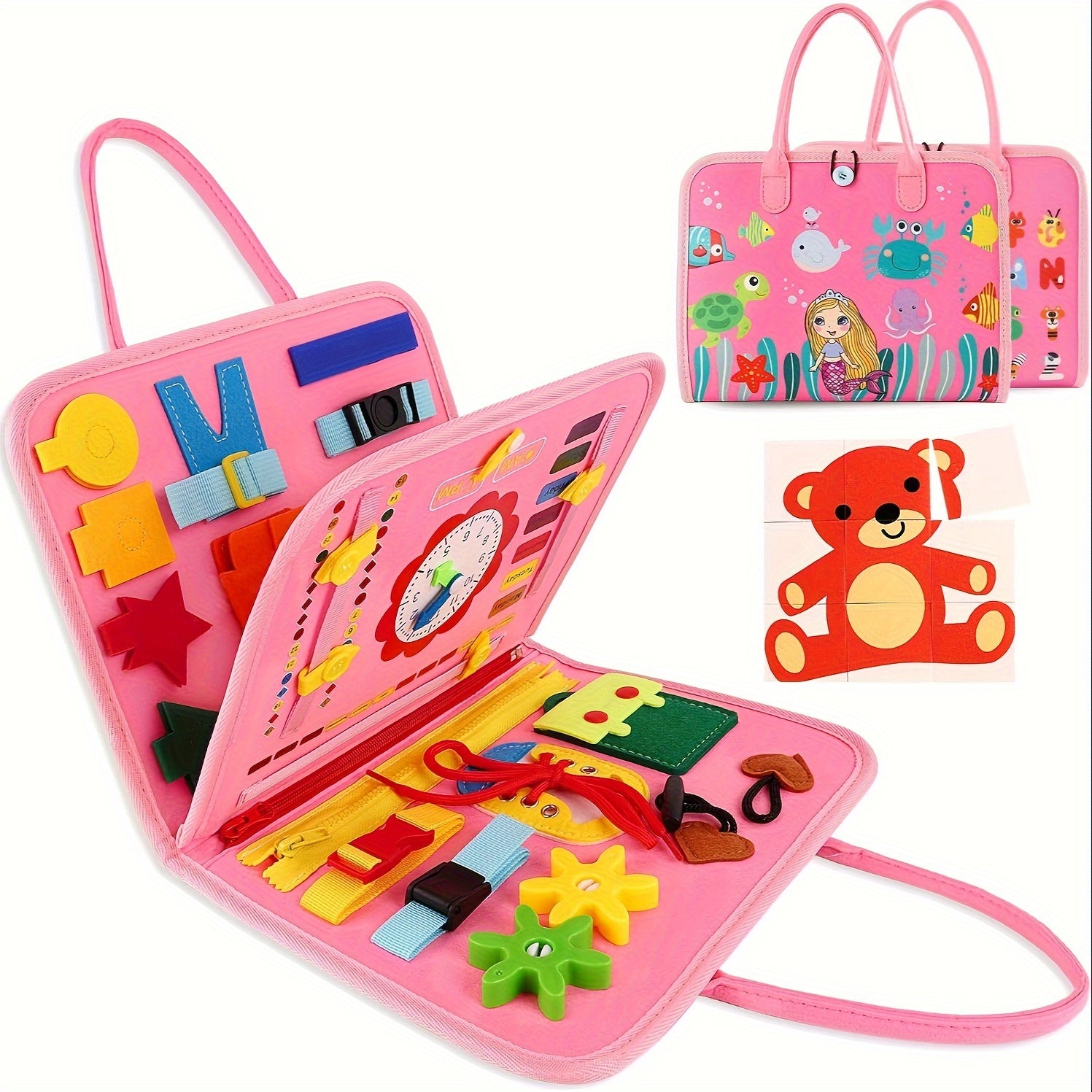 25-in-1 Drukpaneel | Educatief Sensorisch Speelgoed voor Peuters van 1-4 Jaar, Perfect voor Reizen en Cadeau