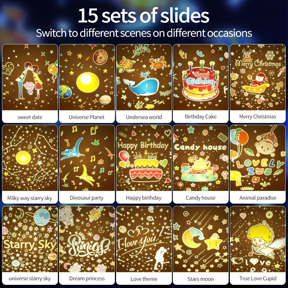 Kinder Sterrenhemel Projector Nachtlamp | 360° Rotating Galaxy Lamp met Muziek & Afstandsbediening | Perfect Cadeau voor Kinderkamer Decor