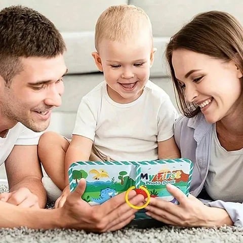 Mijn Eerste Baby Foto Boek | Veilig Babyboek met Spiegel en Educatief Ontwerp