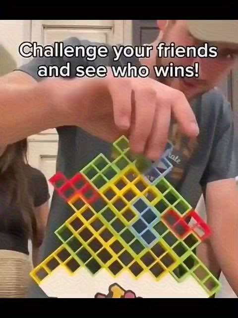 Uitdagend Balans Stapelspel voor Kinderen en Volwassenen - Gezelschapsspel met Bouwblokken voor het Hele Gezin - Strategiespel voor Jongens, Meisjes en Vriendengroepen