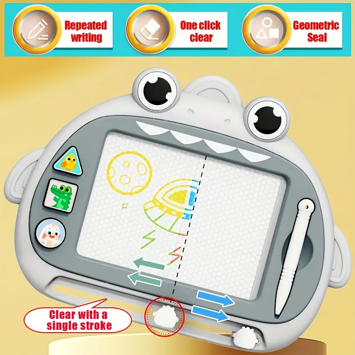 Schattig Haaien Tekenbord | Creatief Cadeau voor Kinderen