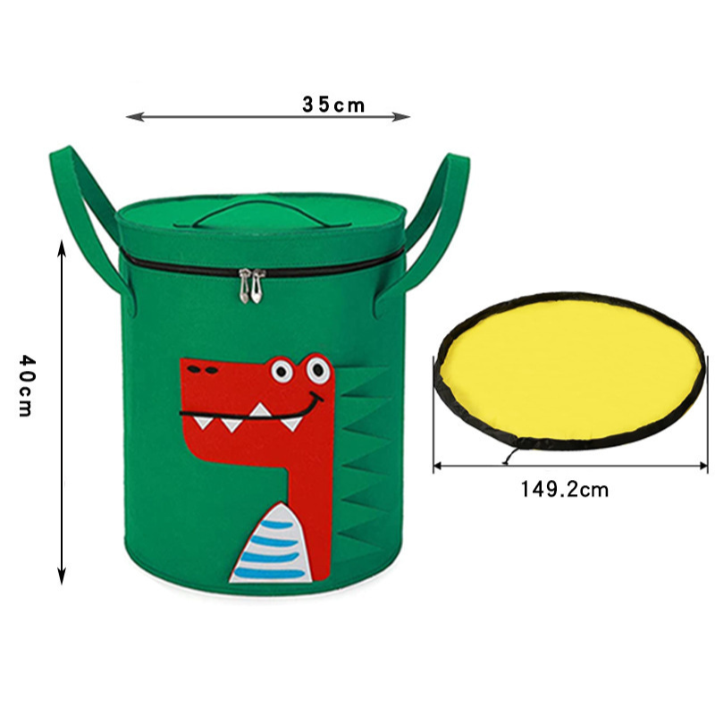 KiddoBucket Speelgoedemmer met Speelkleed – Opbergen en Spelen in Één