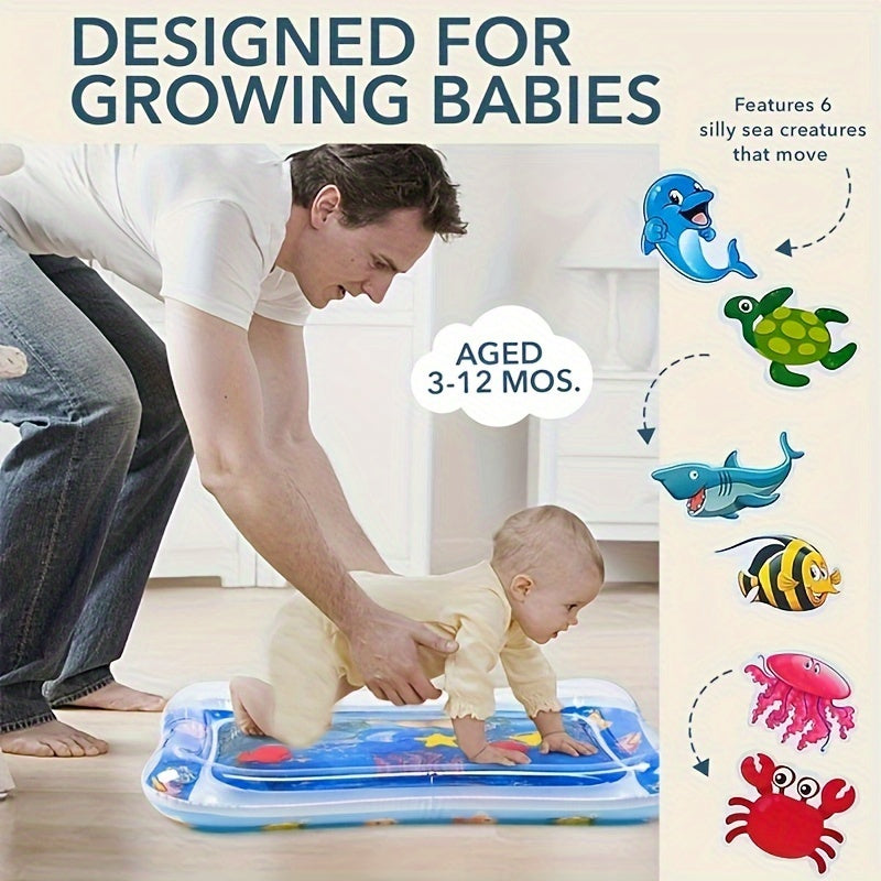 Opblaasbare Premium Watermat voor Buiktijd | Sensorisch Speelgoed voor de Groei en Stimulatie van Baby's en Peuters