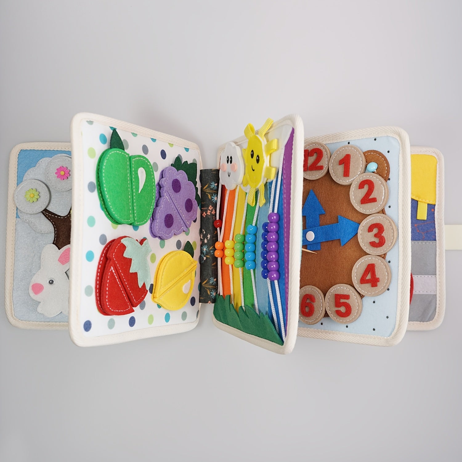 Interactief 3D Vilt Leerboek | Educatief Activiteitenboek met Kleuren, Dieren en Vormen