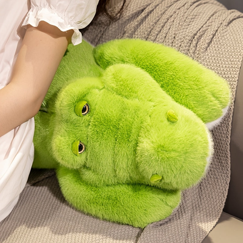 Groene Krokodil Knuffel 45cm | Zachte Dinosaurus Knuffel met Expressieve Ogen | Pluche Speelgoed voor Jongens & Meisjes | Verjaardagscadeau