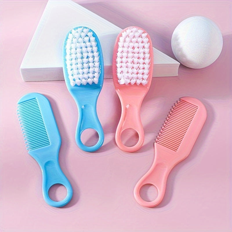 Haarverzorging Kam- en Borstelset, Plastic Massage Kam Kit, Roze en Blauw