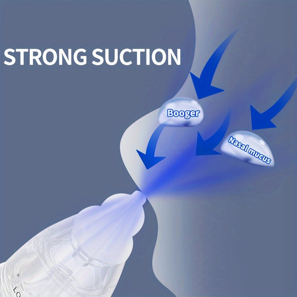 Elektrische Neusaspirator | Oplaadbare en Draagbare Nasale Reiniger met Drie Verstelbare Zuigkoppen, Muziek en Verlichting